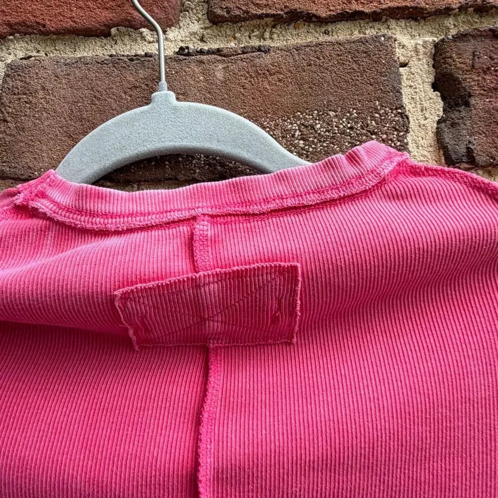 Free People We The Free  Ever Had Tee shirt in hibiscus pop L NWOT